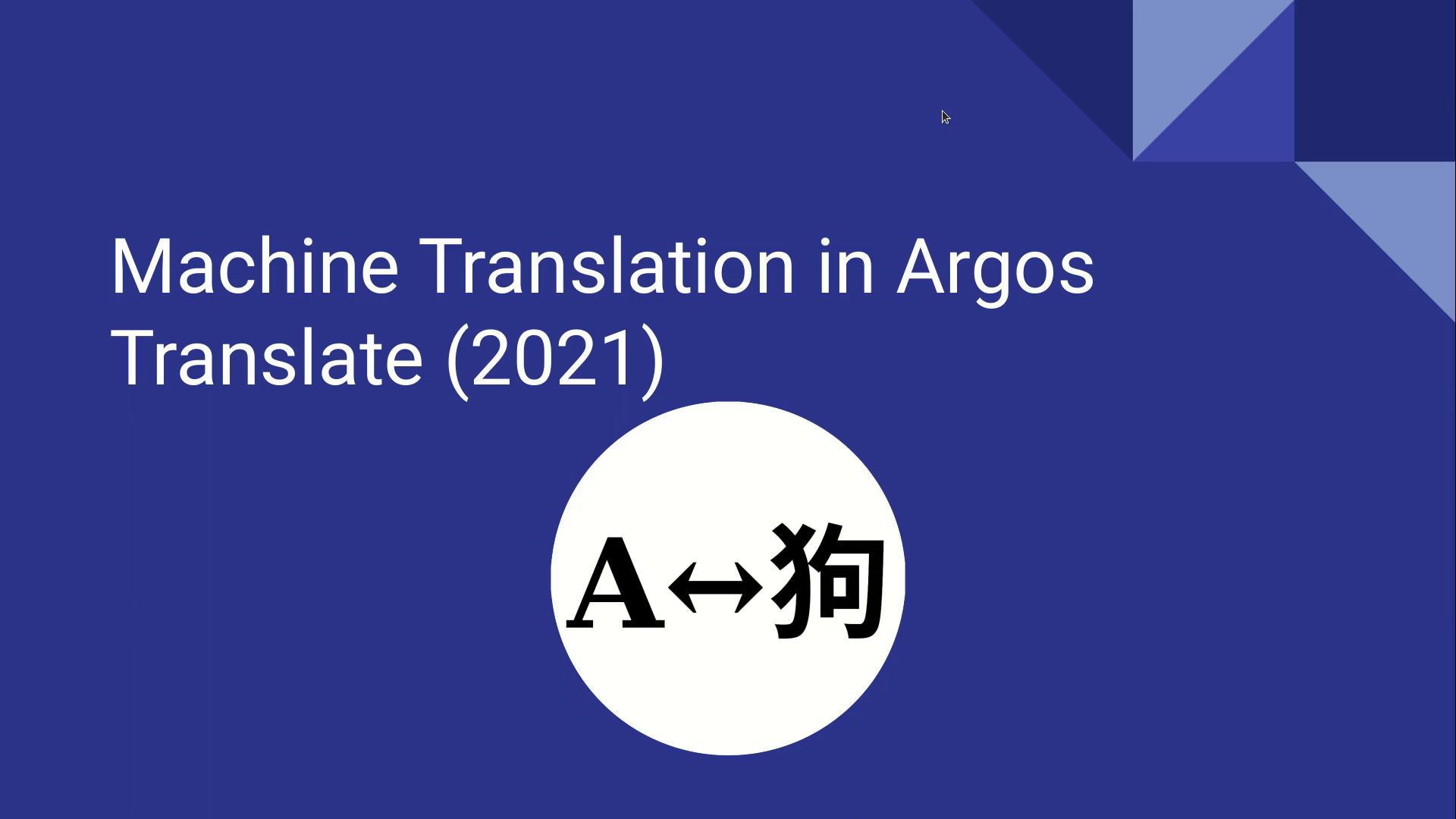 Machine Translation in Argos Translate